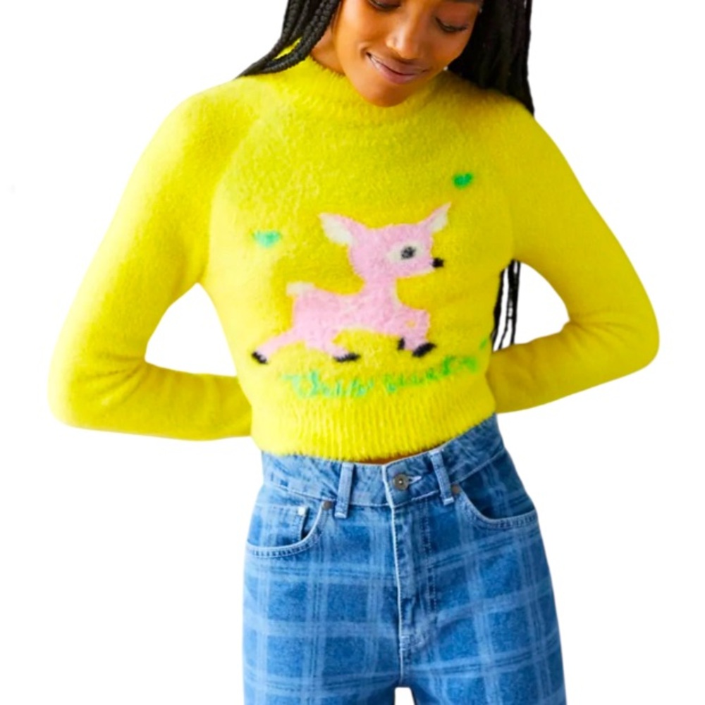 Urban Outfitters Cleo Deer This Sucks Sweater